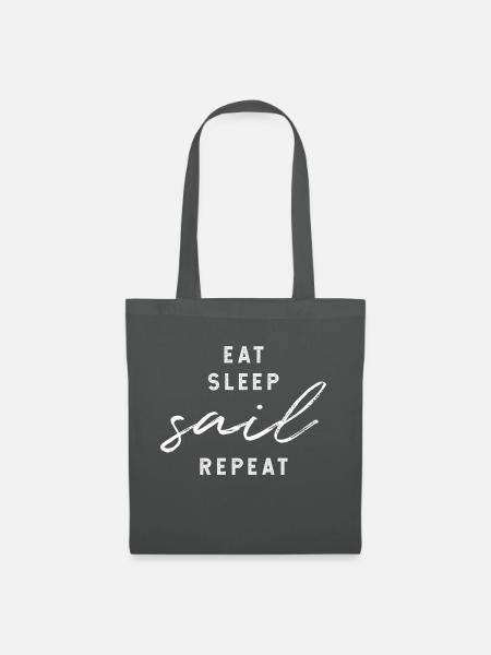 Eat Sleep Sail Repeat - DoWhatYouLove - Stoffbeutel - Graphite