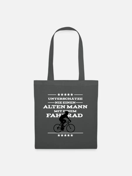 Alter Mann - Fahrrad | 2C Farbwechsel - Stoffbeutel - Graphite
