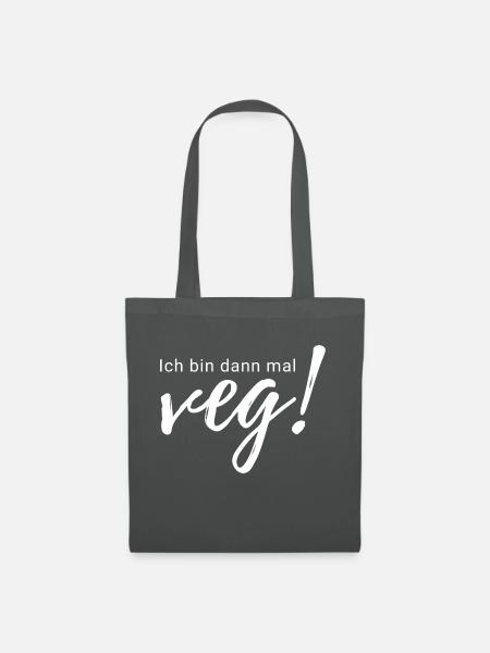 Vegane Veganerin Veganismus Vegetarier Spruch - Stoffbeutel - Graphite