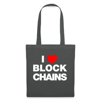 I love Blockchains - Tote Bag - graphite grey - Front
