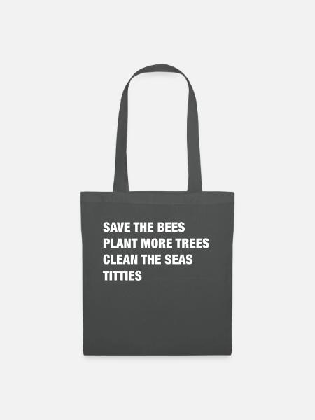 "Save the Bees" - Stoffbeutel - Graphite