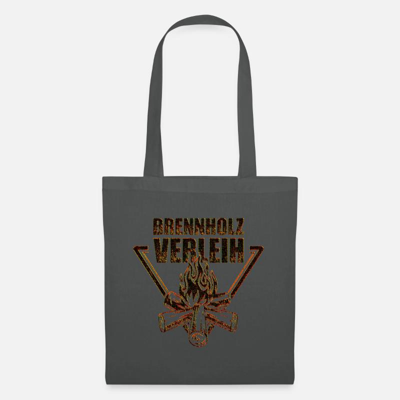 Brennholz Verleih Feuer Code - Stoffbeutel - Graphite