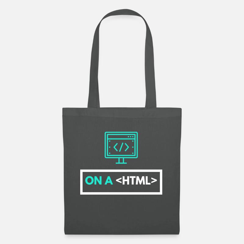 HTML - Sac en tissu - gris graphite