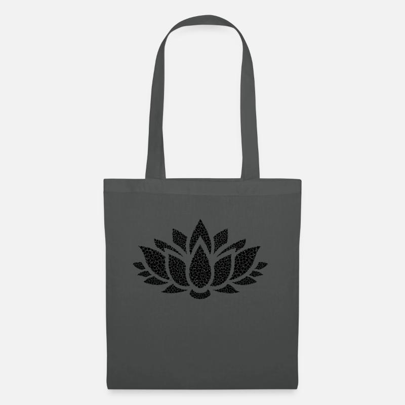 Blume schwarz cool stylish modern Mode modisch - Sac en tissu - gris graphite