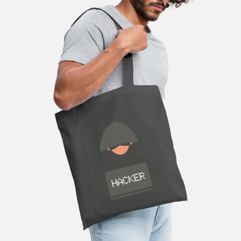 Hacker Coder Programmer Developer Black Hat Tote Bag