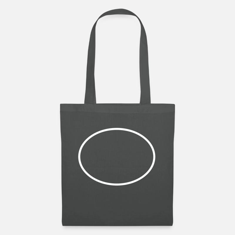 Oval als Vorlage Kreis in blau - Stoffbeutel - Graphite