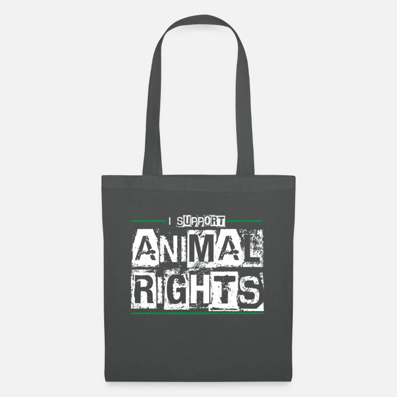 I SUPPORT ANIMAL RIGHTS - Stoffbeutel - Graphite