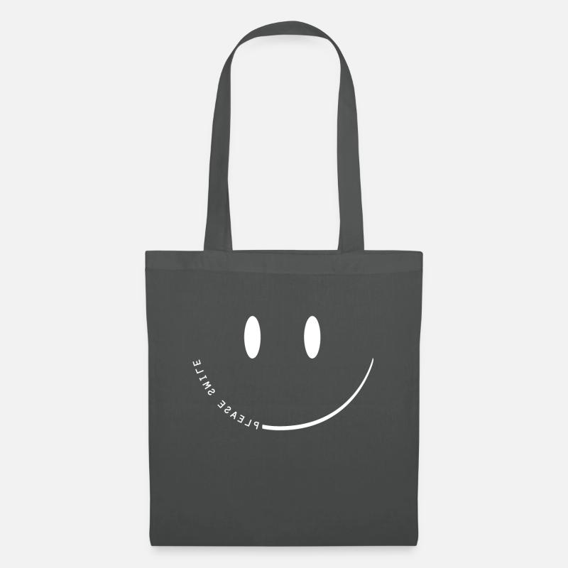 Please Smile - Spiegel-Design - Stoffbeutel - Graphite