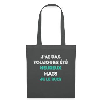 Happy, I am - Special Edition - Tote Bag - graphite grey - Front