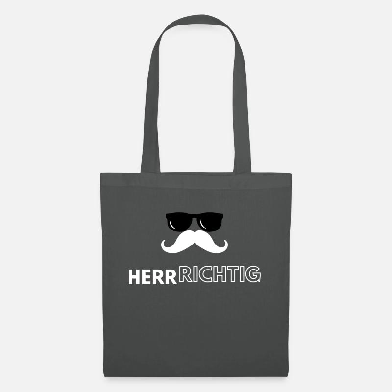 Herr Richtig - Stoffbeutel - Graphite