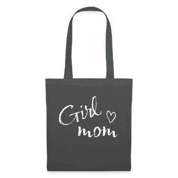 Girl mom herz ws - Stoffbeutel - Graphite - Vorne