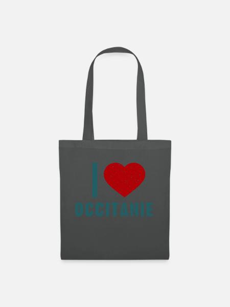 I love occitanie Occitania Frankreich Okzitanien - Stoffbeutel - Graphite