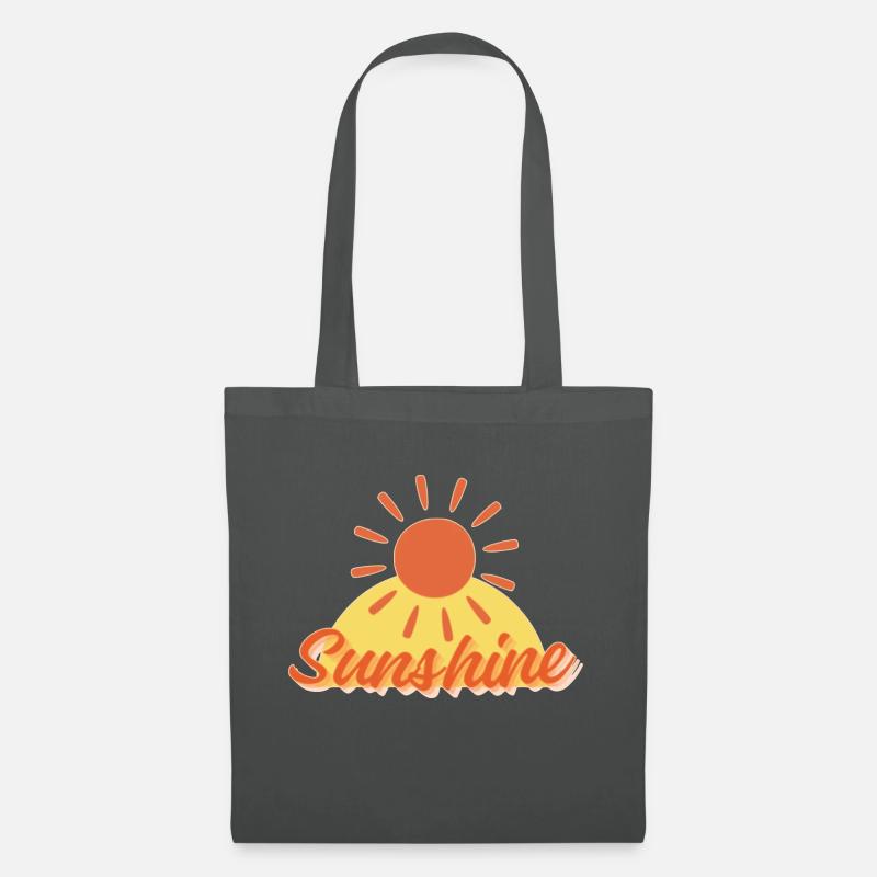 Die Sonne scheint - Stoffbeutel - Graphite