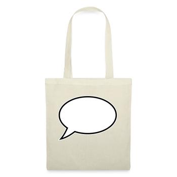 Conception de bulles de dialogue - Sac en tissu - nature - Devant