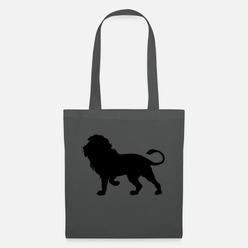 Löwe Silhouette - Stoffbeutel - Graphite