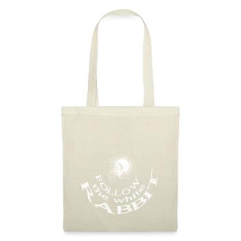 suivre le lapin blanc - Sac en tissu - nature - Devant