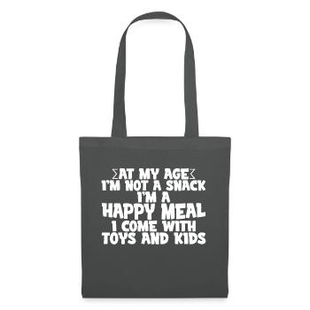 At My Age I'm Not A Snack, I'm A Happy Meal 1 - Tote Bag - graphite grey - Front