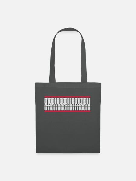 Binär Code Programm Sprache - Stoffbeutel - Graphite