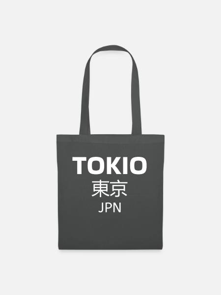 Tokio JPN weiss - Stoffbeutel - Graphite