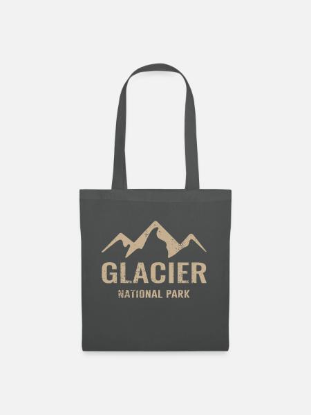 Glacier National Park Amerika Natur Berge - Stoffbeutel - Graphite