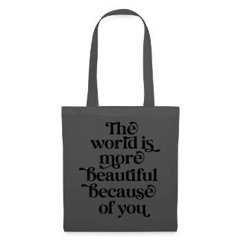World More Beautiful - Valentine Romantic Black - Tote Bag - graphite grey - Front