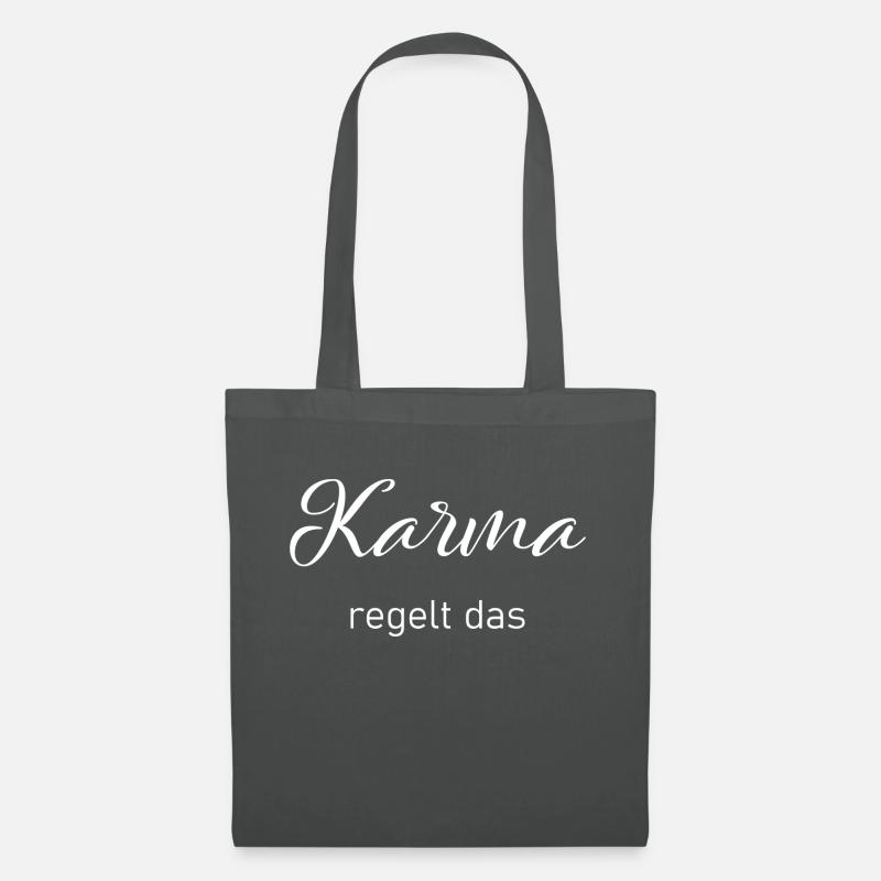 Karma regelt das - Stoffbeutel - Graphite