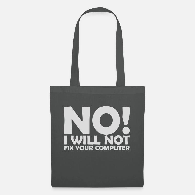 not fix your computer - Stoffbeutel - Graphite