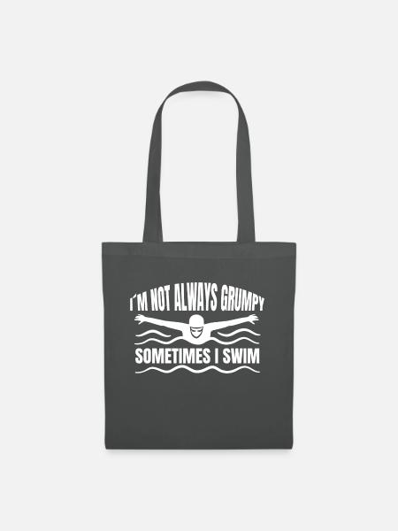 Schwimmerin Schwimmer Schwimmverein Schwimmen Frau - Stoffbeutel - Graphite