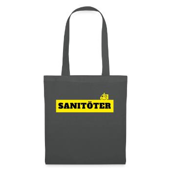 Sanitöter für Rettungsdienst - Rettungssanitäter - Stoffbeutel - Graphite - Vorne