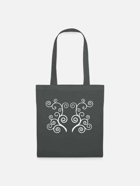 Flower Blume Pflanze - Stoffbeutel - Graphite