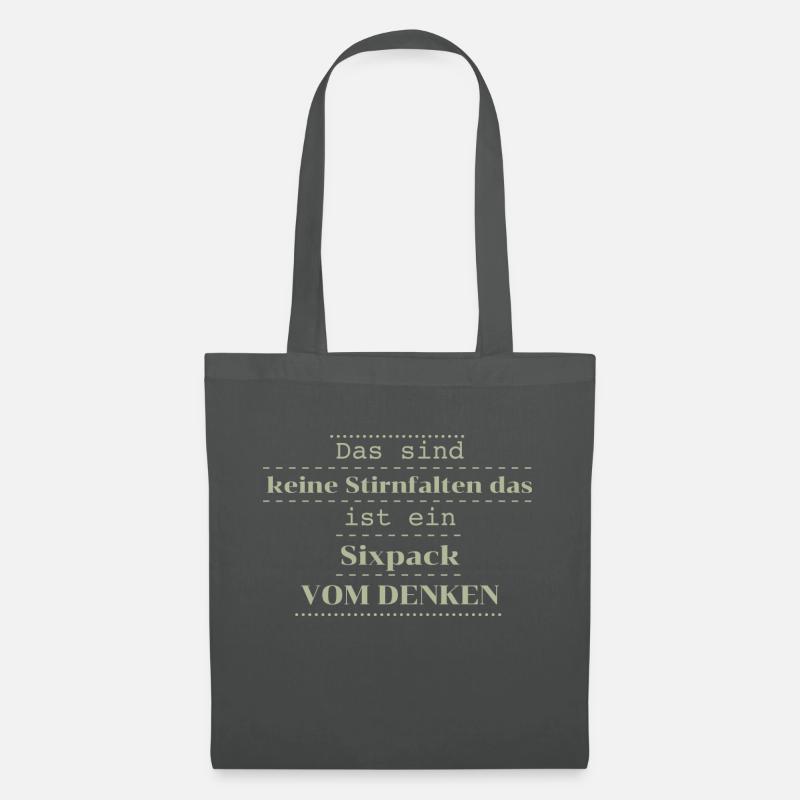 lustige sprüche sixpack vs. falten - Stoffbeutel - Graphite