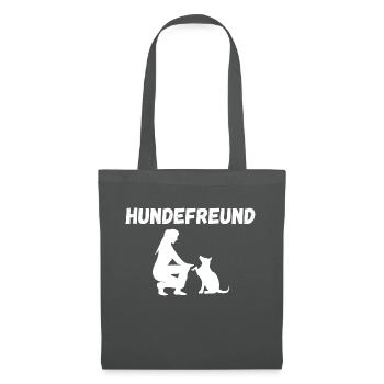 Hundefreund Design für Frauen - Stoffbeutel - Graphite - Vorne