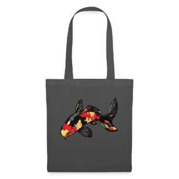 Belle carpe koï - Sac en tissu - gris graphite - Devant