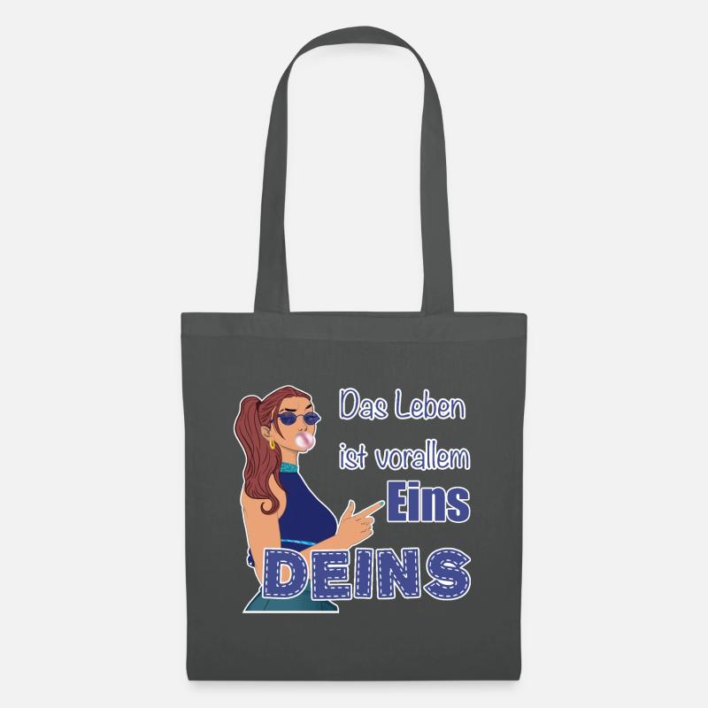 ProllyPolly sagt: Dein Leben - Stoffbeutel - Graphite