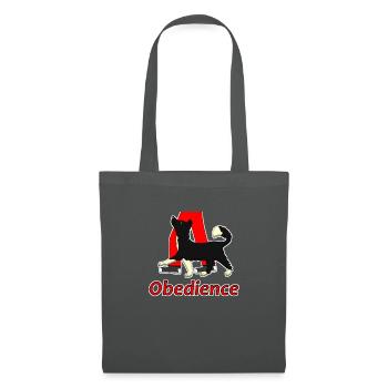 Obedience 1 Border Collie 1 - Sac en tissu - gris graphite - Devant
