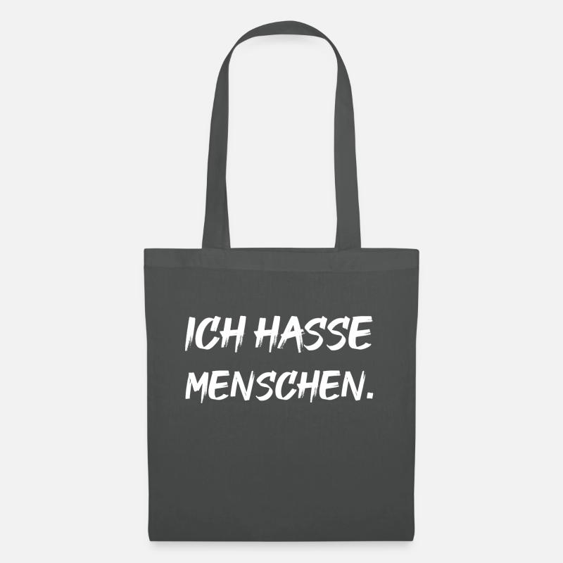 Ich hasse Menschen. - Stoffbeutel - Graphite