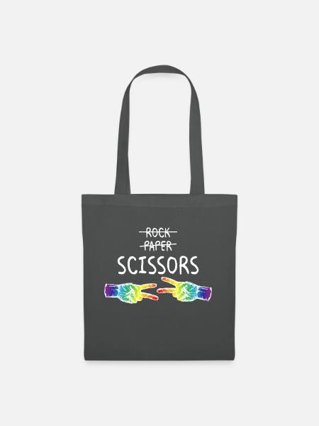 Rock Paper Scissors LGBTQ Pride Month Lesbian - Stoffbeutel - Graphite