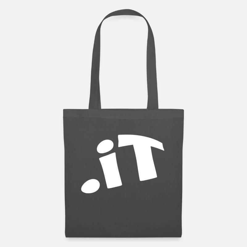 Italien Internet-Code des Landes - Stoffbeutel - Graphite