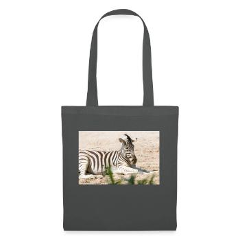 Zèbre (en allemand Zèbre ou Zèbres) Hippotigris - Sac en tissu - gris graphite - Devant