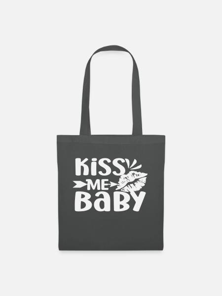 Kiss Me Baby - Stoffbeutel - Graphite