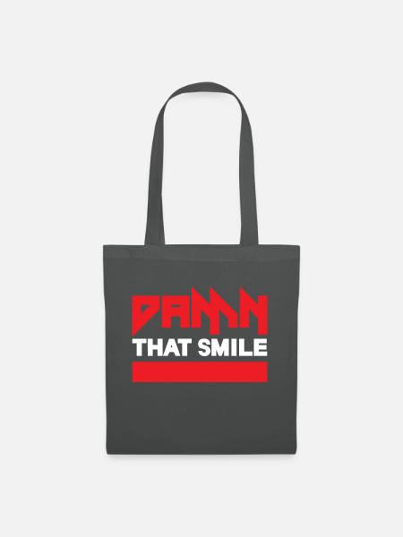 Damn that smile - Stoffbeutel - Graphite