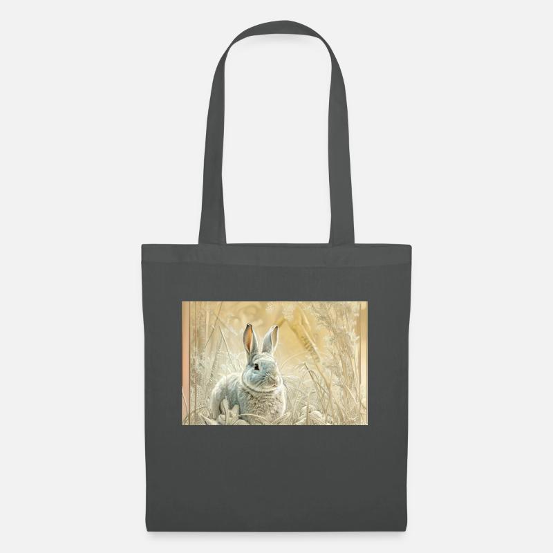 Kaninchen - Stoffbeutel - Graphite