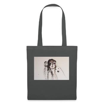 mädchen grusel - Stoffbeutel - Graphite - Vorne