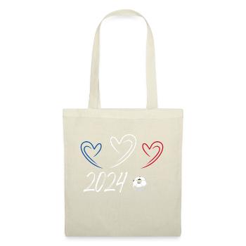 France 2024 drapeau Football - Sac en tissu - nature - Devant