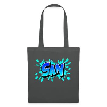 Graffiti San splash blau - Stoffbeutel - Graphite - Vorne