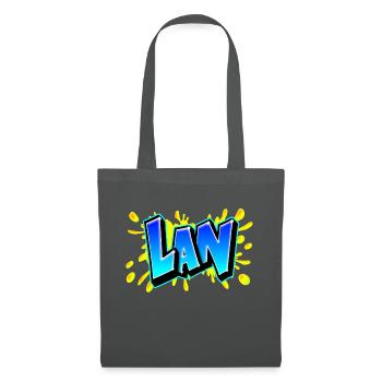Graffiti "LAN" Printable on any medium! - Tote Bag - graphite grey - Front
