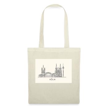 Köln Skyline Minimalistisch - Stoffbeutel - Natur - Vorne