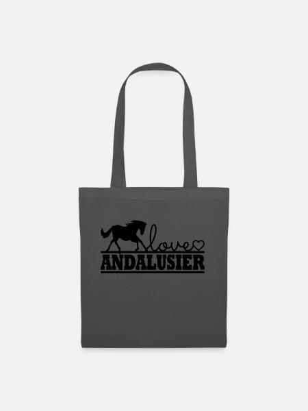 Pferd Andalusier - Stoffbeutel - Graphite