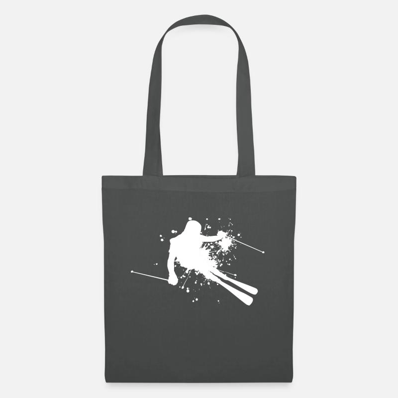 Sci Sci Stunt Sci Donne Uomini Sciatori - Borsa di stoffa - grigio grafite
