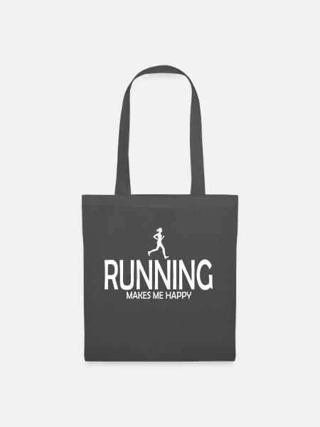 Marathon Running Run jogging - Stoffbeutel - Graphite